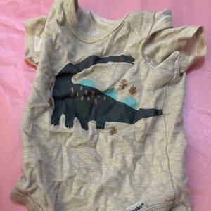 Gerber Beige Dinosaur Print Kids Tee